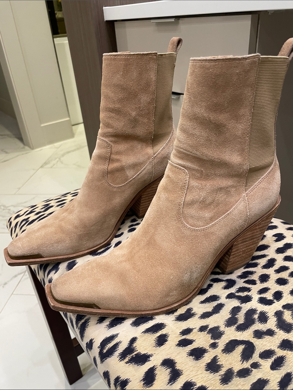 Western style Sigerson Morrison booties suede